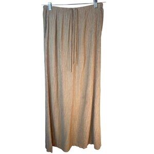2/$30 ZARA XS Dark Beige Crinkle Textured Fabric Flowy Gauchos